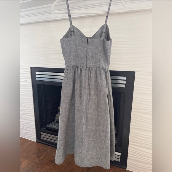 Reformation Thelma Linen Dress Houndstooth (Rare!) - Picture 5 of 6